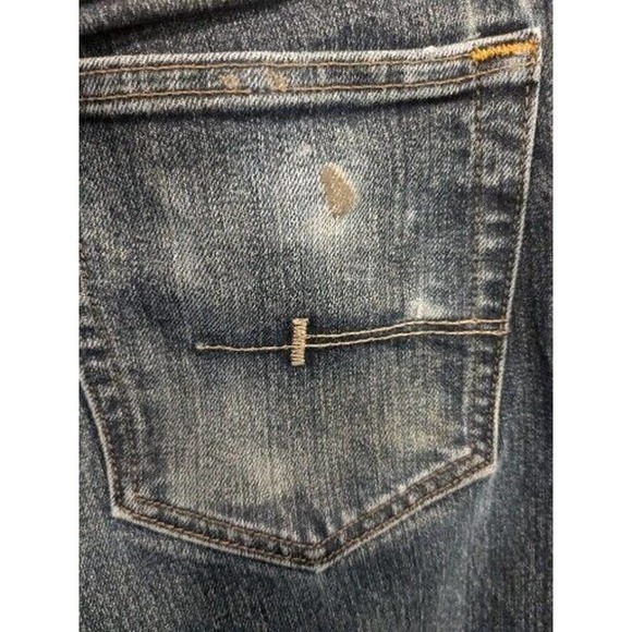 Ariat Jeans Mens 31X36 (30X37 Actual) Blue Denim MS Rebar Jeans Distressed - Picture 3 of 8